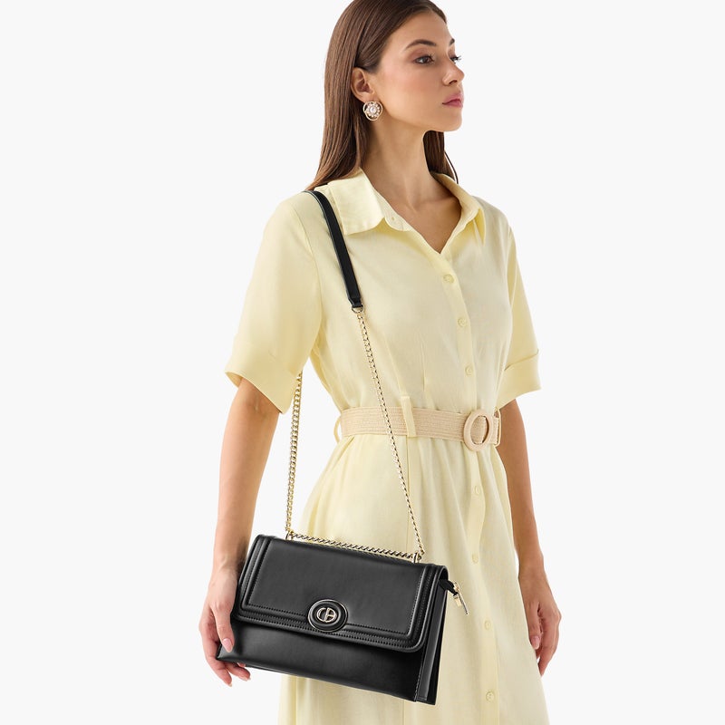 CHRISBELLA Black Crossbody Bag with Wallet for Women - Image 2